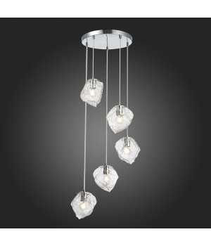 SL1175.103.05 Светильник подвесной ST-Luce хром/прозрачный E14 5*40W Portici-foto7