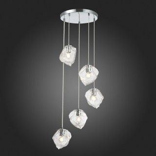 SL1175.103.05 Светильник подвесной ST-Luce хром/прозрачный E14 5*40W Portici-foto7