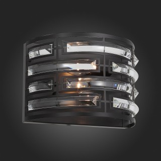 SL665.401.02 Бра ST-Luce Черный/Черный, Прозрачный E14 2*40W CHIAREZZA-foto9