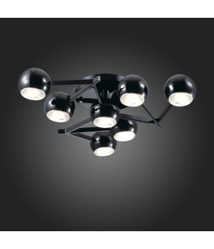 SL853.402.07 Люстра потолочная ST-Luce Черный/Черный, Серебристый E14 7*40W ROTTURA-foto3