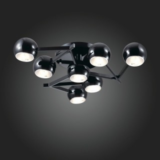 SL853.402.07 Люстра потолочная ST-Luce Черный/Черный, Серебристый E14 7*40W ROTTURA-foto3