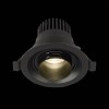 ST701.448.07 Св-к встр. Zoom Черный LED 1*7W 4000K 560Lm Ra 15°-60° IP20 D90xH65 170-240V ST701