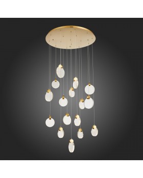 SL6104.203.16 Светильник подвесной ST-Luce Золотистый/Прозрачный,С пузырьками воздуха LED 16*3W 3000K Montecelio-foto5