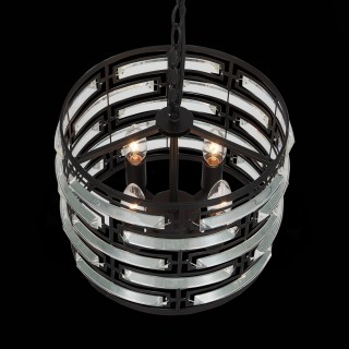 SL665.403.04 Люстра подвесная ST-Luce Черный/Черный, Прозрачный E14 4*40W CHIAREZZA-foto5