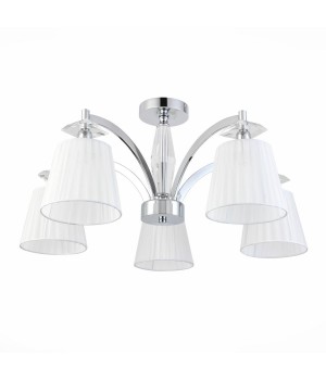 SL1756.102.05 Светильник потолочный ST-Luce Хром/Светло-серый E14 5*40W BELLO-foto2