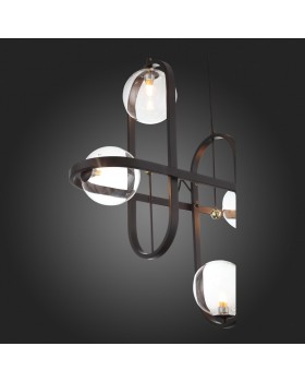 SL1201.403.04 Светильник подвесной ST-Luce Черный/Прозрачный G9 4*5W CIRCONO-foto3