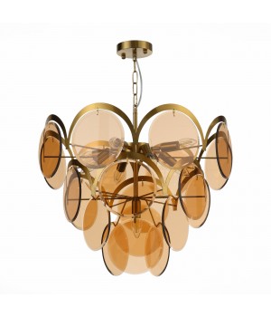 SL1161.333.09 Люстра подвесная ST-Luce Латунь/Янтарный E14 9*60W FAZIA-foto2