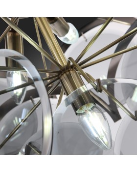 SL1161.373.09 Люстра подвесная ST-Luce Бронза/Дымчатый E14 9*60W FAZIA-foto3