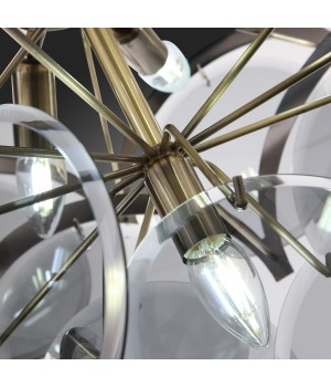 SL1161.373.09 Люстра подвесная ST-Luce Бронза/Дымчатый E14 9*60W FAZIA-foto3