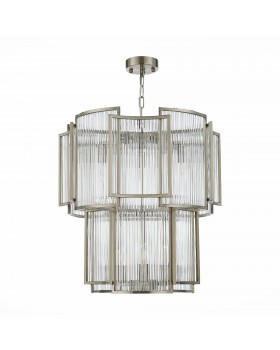 SL1234.103.08 Люстра подвесная ST-Luce Никель/Прозрачный, Никель E14 8*60W Cosenza-foto2