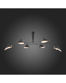 SL305.402.06 Люстра потолочная ST-Luce Черный/Черный, Белый E27 6*60W SPRUZZO-foto7