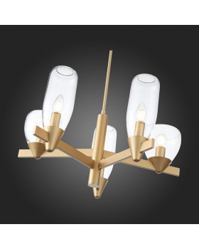 SL1119.203.05 Светильник подвесной ST-Luce Золотистый/Прозрачный E14 5*40W TENERESA-foto5