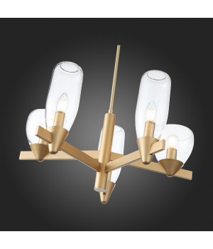 SL1119.203.05 Светильник подвесной ST-Luce Золотистый/Прозрачный E14 5*40W TENERESA-foto5