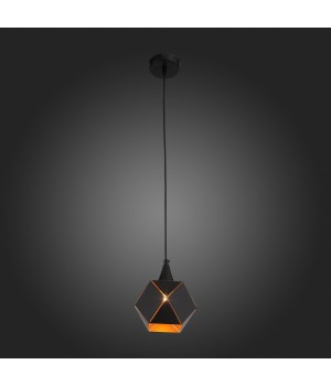 SL258.403.01 Светильник подвесной ST-Luce Черный/Черный, Золото E14 1*40W ENIGMA-foto7