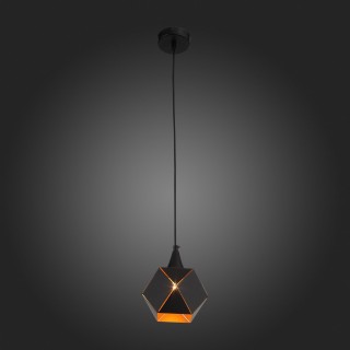 SL258.403.01 Светильник подвесной ST-Luce Черный/Черный, Золото E14 1*40W ENIGMA-foto7