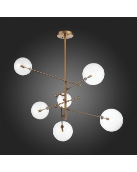 SL1205.303.06 Светильник подвесной ST-Luce Латунь/Прозрачный G9 6*5W SANDRO-foto5