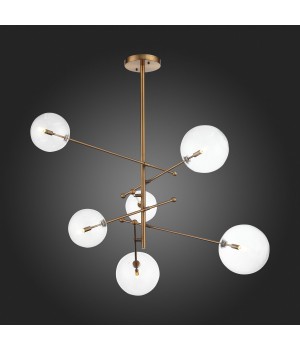 SL1205.303.06 Светильник подвесной ST-Luce Латунь/Прозрачный G9 6*5W SANDRO-foto5