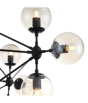 SL549.403.15 Люстра потолочная ST-Luce Черный/Янтарный E27 15*40W STAMPO-foto10