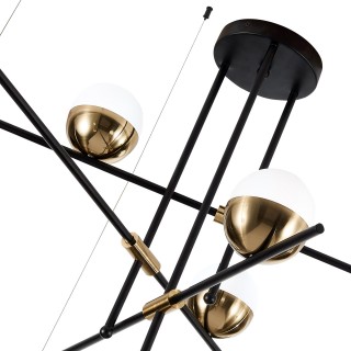 SL1507.422.09 Люстра потолочная ST-Luce Черный/Белый, Золотистый G9 9*5W 4000K ALBERO-foto3