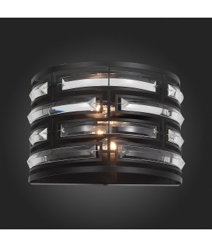 SL665.401.02 Бра ST-Luce Черный/Черный, Прозрачный E14 2*40W CHIAREZZA-foto7