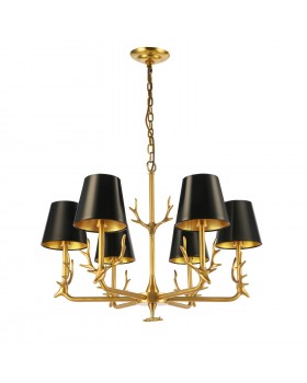 SL1123.203.06 Люстра подвесная ST-Luce Латунь/Черный, Золотистый E14 6*40W VELOSSA-foto2