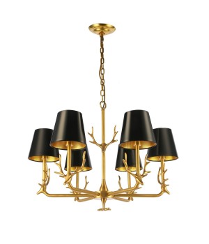 SL1123.203.06 Люстра подвесная ST-Luce Латунь/Черный, Золотистый E14 6*40W VELOSSA-foto2