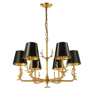 SL1123.203.06 Люстра подвесная ST-Luce Латунь/Черный, Золотистый E14 6*40W VELOSSA-foto2