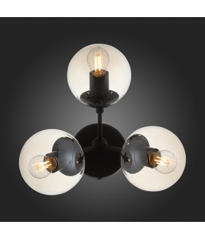 SL549.411.03 Бра ST-Luce Черный/Янтарный E27 3*40W STAMPO-foto7