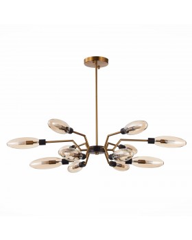 SL1174.303.12 Люстра подвесная ST-Luce Латунь/Коньячный G9 12*5W DESIMA-foto2