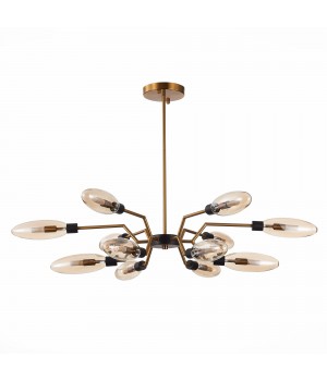 SL1174.303.12 Люстра подвесная ST-Luce Латунь/Коньячный G9 12*5W DESIMA-foto2