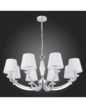 SL1756.103.08 Светильник подвесной ST-Luce Хром/Светло-серый E14 8*40W BELLO-foto4