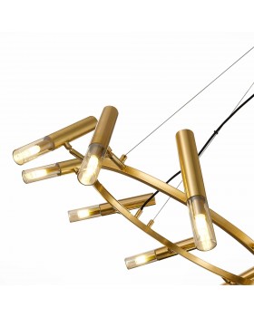 SL1236.203.10 Люстра подвесная ST-Luce Золотистый/Коньячный, Золотистый G9 10*5W ECLIP-foto4