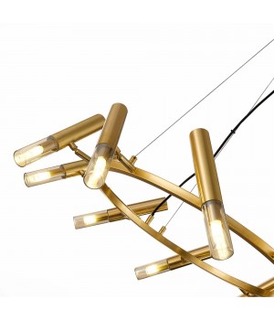 SL1236.203.10 Люстра подвесная ST-Luce Золотистый/Коньячный, Золотистый G9 10*5W ECLIP-foto4