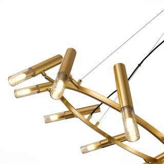 SL1236.203.10 Люстра подвесная ST-Luce Золотистый/Коньячный, Золотистый G9 10*5W ECLIP-foto4