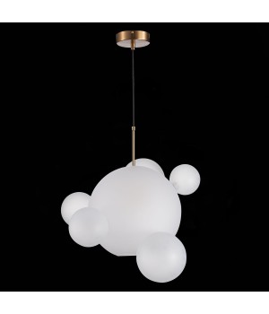 SL1133.513.01 Светильник подвесной ST-Luce Латунь/Белый E27 1*60W BOPONE-foto4