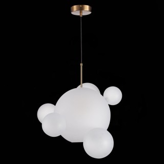 SL1133.513.01 Светильник подвесной ST-Luce Латунь/Белый E27 1*60W BOPONE-foto4