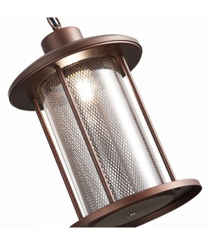 SL080.403.01 Светильник уличный подвесной ST-Luce Темный кофе/Прозрачный, Темный кофе E27 1*60W LASTERO-foto3
