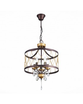 SL789.423.05 Люстра подвесная ST-Luce Темный кофе, Золото/Темный кофе, Золото, Прозрачный E14 5*60W GRASSО-foto11