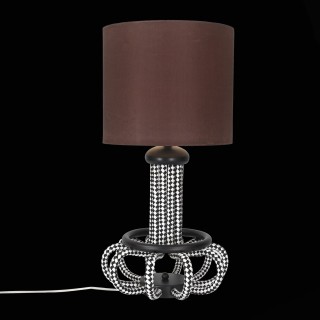 SL811.704.01 Прикроватная лампа ST-Luce Белый, Черный/Коричневый E27 1*60W ADAGIO-foto4