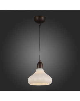 SL712.883.01 Светильник подвесной ST-Luce Темный кофе/Белый E27 1*60W GENIO-foto3