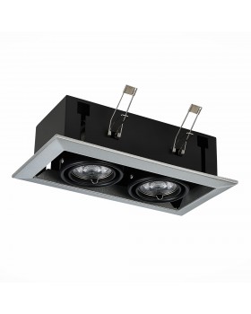 ST250.148.02 Св-к встр. Черный GU10 2*50W L245xW126xH70 220V Без ламп HEMI-foto2