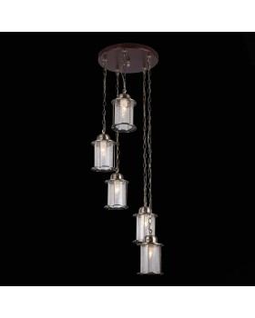 SL150.303.05 Люстра подвесная ST-Luce Бронза, коричневый/Прозрачный с эфектом трещин E27 5*40W VOLANTINO-foto2