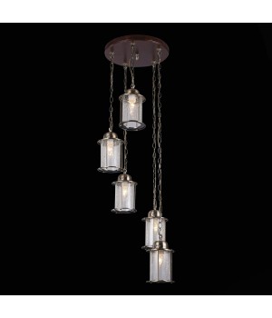 SL150.303.05 Люстра подвесная ST-Luce Бронза, коричневый/Прозрачный с эфектом трещин E27 5*40W VOLANTINO-foto2