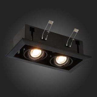 ST250.448.02 Св-к встр. Черный GU10 2*50W  L245xW126xH70 220V Без ламп HEMI-foto7