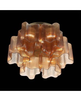 SL117.302.06 Люстра потолочная ST-Luce Бронзовый/Янтарный E27 6*60W ONDE-foto4