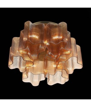 SL117.302.06 Люстра потолочная ST-Luce Бронзовый/Янтарный E27 6*60W ONDE-foto4