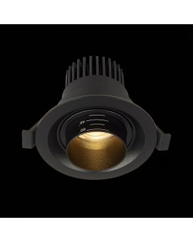 ST701.438.07 Св-к встр. Zoom Черный LED 1*7W 3000K 560Lm Ra 15°-60° IP20 D90xH65 170-240V ST701-foto5