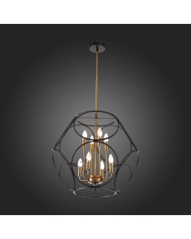 SL1012.423.08 Светильник подвесной ST-Luce Золотистый/Черный E14 8*40W CEZINO-foto5