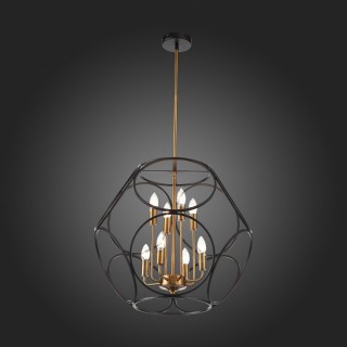 SL1012.423.08 Светильник подвесной ST-Luce Золотистый/Черный E14 8*40W CEZINO-foto5