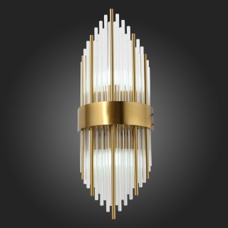 SL1158.301.02 Светильник настенный ST-Luce Латунь/Латунь, Прозрачный E14 2*60W NITIDO-foto12